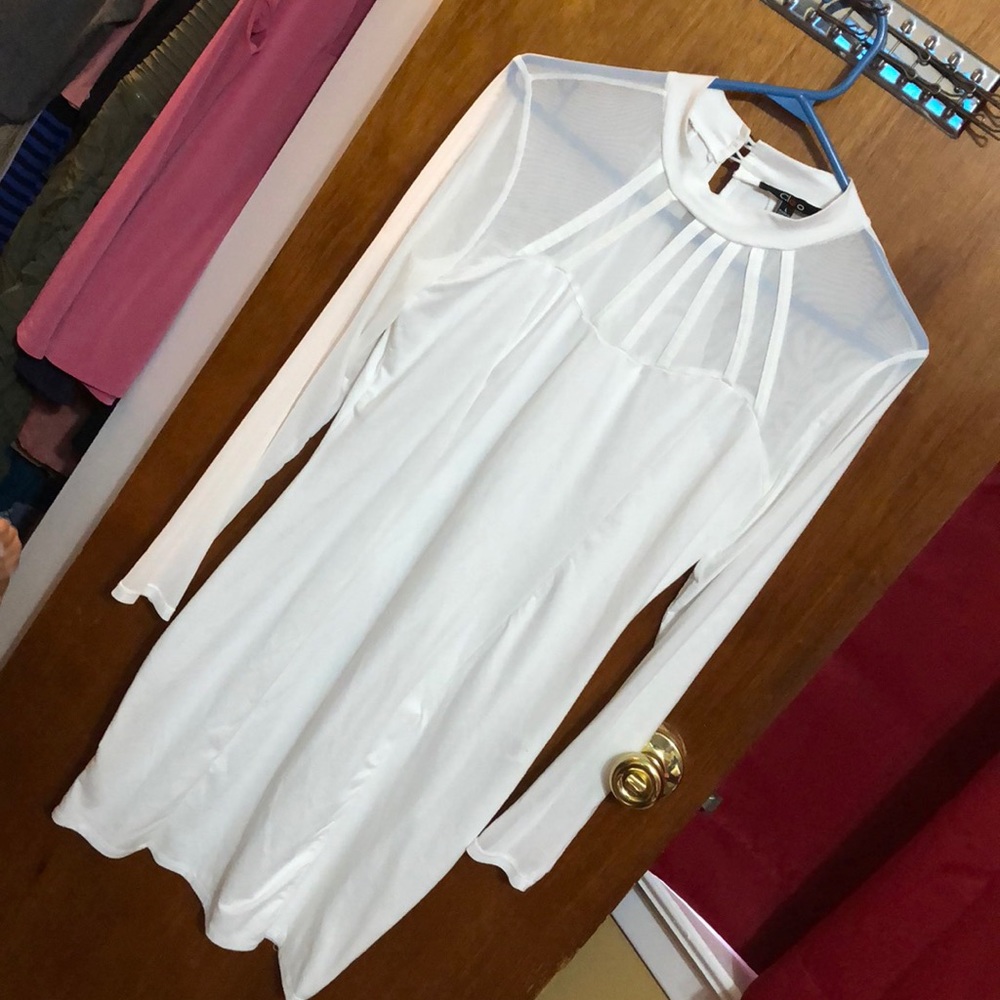 NEW NEVER WORN White spandex midi dress